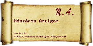 Mészáros Antigon névjegykártya